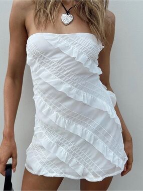 strapless open back dress PREORDER